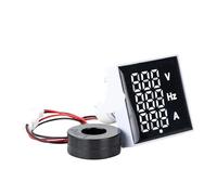 Voltmetro con display a LED Mini voltmetro amperometro con display a LED, AC 60-500V 0-100A 20-75Hz, tester di tensione e corrente(White)