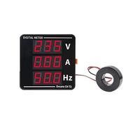 Voltmetro con display a LED Misuratore di corrente e tensione digitale a tre display, amperometro 72 * 72mm VA HZ