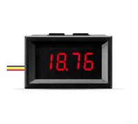 Voltmetro DC 0-33 V, misuratore di tensione digitale da 0,9 cm, tester LED con misurazione a punto zero e protezione da inversione di polarità, per auto, elettronica fai da te (rosso)
