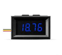 Voltmetro DC 0-33 V, misuratore di tensione digitale da 0,9 cm, tester LED con misurazione a punto zero e protezione da inversione di polarità, per auto, elettronica fai da te (blu)