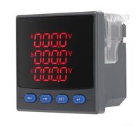 Voltmetro digitale a 3 fasi, 72 x 72 mm, LED, con RS485 | Interfaccia RS485, per protocollo modbus-RTU, per plc, monitoraggio remoto, integrazione dei dati