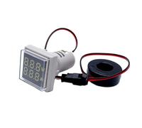 Voltmetro digitale a LED, amperometro, doppio display, misuratore di tensione e corrente, voltmetro, indicatore di rilevamento, wattmetro AC50-500V 0-100A(White)
