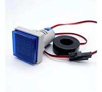 Voltmetro digitale a LED, amperometro, doppio display, misuratore di tensione e corrente, voltmetro, indicatore di rilevamento, wattmetro AC50-500V 0-100A(Blue)