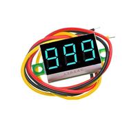 Voltmetro digitale a LED CC da 0,28/0,36 pollici, 0-100 V, misuratore di tensione for auto, auto, cellulare, rilevatore di tensione, 12 V, rosso, verde, blu(Blue display,5PCS_0.36 INCH_3 WIRE)