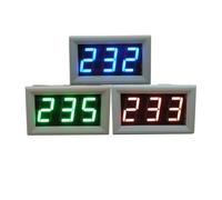 Voltmetro digitale a LED da 30 V a 500, indicatore di tensione, rilevatore voltmetro elettrico 0,56 pollici, 110 V/220, a due fili(Black cover-Blue)