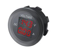 Voltmetro digitale a LED per auto DC 12V/24V Doppio amperometro Misuratore di tensione per barca Universale impermeabile Rosso