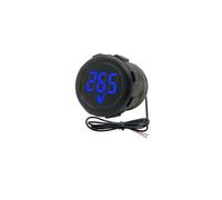 Voltmetro digitale con display a LED Mini voltmetro rotondo impermeabile for motoscafo DC4V-100V, pannello LED, tester digitale, display(BLUE)
