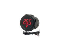Voltmetro digitale con display a LED Mini voltmetro rotondo impermeabile for motoscafo DC4V-100V, pannello LED, tester digitale, display(RED)