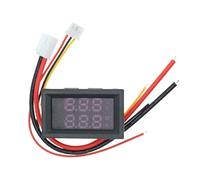 Voltmetro digitale DC 0-100V 10A Amperometro Doppio display Rilevatore di tensione Misuratore di corrente Pannello 0,28" LED rosso blu