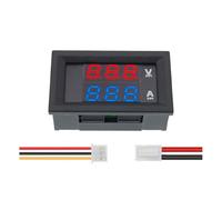 Voltmetro digitale DC 0-100V 10A Amperometro Doppio display Rilevatore di tensione Misuratore di corrente Pannello 0,28" LED rosso blu
