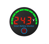 Voltmetro digitale DC 7-55 V con allarme di tensione regolabile, memoria di spegnimento e compatibilità multi-batteria per accumulo di energia e uso industriale (rosso)