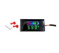 Voltmetro digitale DC12-150V, misuratore di pannello con funzione di allarme di tensione per un monitoraggio accurato della batteria del veicolo e protezione (verde)
