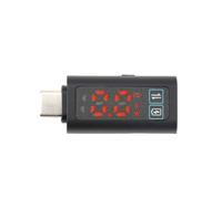 Voltmetro Digitale di Tipo C, Misuratore di Tensione 5-24 V, Display HD, Adattatore di Ricarica Rapida PD100W, Tester di Potenza, Parole Rosse