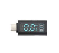 Voltmetro Digitale di Tipo C, Misuratore di Tensione 5-24 V, Display HD, Adattatore di Ricarica Rapida PD100W, Tester di Potenza, Parole Blu