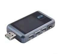 Voltmetro digitale e amperometro per dispositivi alimentati tramite USB con compatibilità completa del protocollo per caricabatterie moderni (blu)