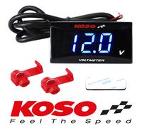 VOLTMETRO DIGITALE KOSO UNIVERSALE DISPLAY BLU MOTO SCOOTER QUAD AUTO KART VOLTS