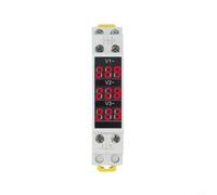 Voltmetro Digitale Modulare 18mm Display HD | Display digitale chiaro, lettura in tempo , precisione 1%, installazione per facile, uso industriale