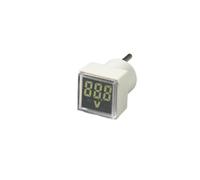Voltmetro digitale Piazza Spina di UE AC220V Tester di tensione Meter Monitor di alimentazione Indicatore LED Lampada pilota Luce Display Voltmetro (White)