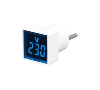 Voltmetro Digitale Quadrato AC220V Tester di Tensione Quadrato con Display A LED e Spia Luminosa Spina UE Blu