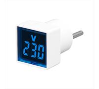 Voltmetro digitale quadrato AC220V Tester di tensione quadrato con display a LED e spia luminosa Spina UE Blu