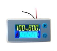 Voltmetro digitale tester per batterie al litio, acido e batterie LiFePO4 - 10-100 V DC batteria con display LCD a colori, temperatura esterna Se(12V)