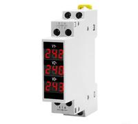 Voltmetro digitale trifase BV3R con supporto modulare su guida DIN e gamma AC 50 500V per quadri elettrici