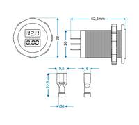 Voltmetro e amperometro pro plus 6-30 volt e 0-10 ampere