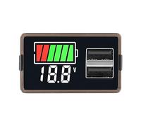 Voltmetro for auto USB Misuratore di tensione Indicatore capacità della batteria al litio Tester alimentazione Li-ion piombo acido Rilevamento Accurato(DC8-30V white)