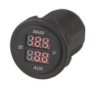 Voltmetro LED a doppia batteria durevole ideale per sistemi a 12 V e 24 V con st