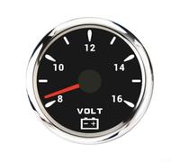 Voltmetro Marino 52mm Retroilluminato Multicolore | Principio magnete mobile, anti-vibrazione, durata estrema, montaggio per sicuro su veicoli fuoristrada