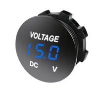 VOLTMETRO PER AUTO CAMION BARCA GOMMONE 12V 24V LED VOLTIMETRO LED BLU RED GREEN