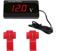 Voltmetro per Auto Impermeabile DC 12V Con Schermo Digitale a LED, Misuratore Di