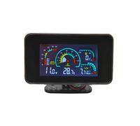 Voltmetro per pressione olio LCD 4 in 1 12V/24V, voltmetro per temperatura acqua e carburante con sensore da 10 mm per escavatore