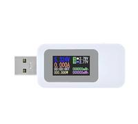 Voltmetro, Tester USB 10 in 1 Voltmetro digitale DC Amperimetro Misuratore di tensione di corrente Amp Volt Amperometro Rilevatore Indicatore di carica a banca di potere(Type A)