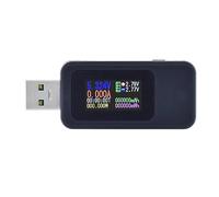 Voltmetro, Tester USB 10 in 1 Voltmetro digitale DC Amperimetro Misuratore di tensione di corrente Amp Volt Amperometro Rilevatore Indicatore di carica a banca di potere(Noir)