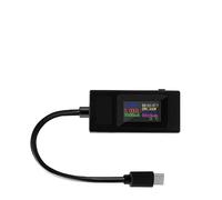Voltmetro, Tester USB/Tipo C DC4-30V Misuratore di tensione Amperometro di temporizzazione Monitor digitale Indicatore di alimentazione di interruzione Tester di tensione di corrente a 2 vie(White)