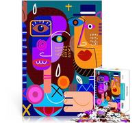 volto cubista astratto puzzle 1000 pezzi per adulti Aiuta il cervello ad allenare i giocattoli che creano dipendenza per coltivare la pazienza Regalo di compleanno 38x26cm