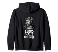 Volto di Gesù Cristo con Corona di Spine Felpa con Cappuccio