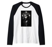 Volto di Gesù Cristo con Corona di Spine Maglia con Maniche Raglan