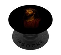 Volto di Gesù Cristo con corona di spine PopSockets PopGrip Adesivo
