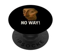 volto rinascimentale, con, testo, no way PopSockets PopGrip Adesivo