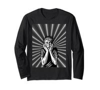 Volto urlante Art v2 - Espressione horror gotica Maglia a Manica
