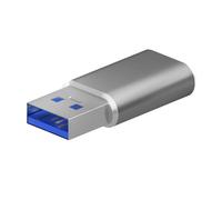 VoltShine Adattatore Mini USB 3.2 Gen 2, USB 2.0, 3A, tipo USB-C, colore grigio, ideale per collegare dispositivi e trasferire dati.