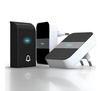 VoltShine Campanello digitale senza fili, elegante design bianco e argento. Ideale per case moderne, facile installazione, portata fino a 100 metri. Include 1-2 pezzi per un maggiore comfort.