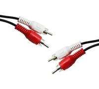 VoltShine Cavo audio - cavo da 2 metri dotato di connettori 2RCA su entrambe le estremità, ideale per una trasmissione audio ad alta fedeltà e qualità superiore