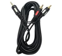 VoltShine Cavo audio da 3,5 mm a 2 RCA, 3 m, collegamento stereo ideale per sistemi audio, televisori e registratori.