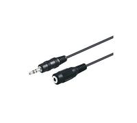 VoltShine Cavo di collegamento 3,5 mm ST M a 3,5 mm ST H, lunghezza 5,0 m, ideale per audio, apparecchiature audio e dispositivi di intrattenimento.