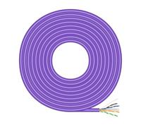 VoltShine Cavo RJ45 LSZH Cat.6 UTP Rigid AWG23 CCA Lega Viola 100 m, ideale per connessioni di rete e trasmissione dati.