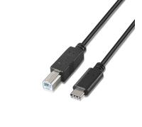 VoltShine Cavo USB 2.0 per stampante, tipo USB-C a USB-B, 3A, nero, 2,0 m, ideale per connessioni veloci e trasferimento dati.