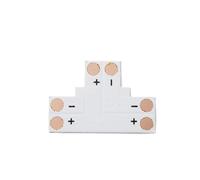 VoltShine Connettore a T per strisce LED da 12/24 V, con una dimensione di 10 mm e classificazione IP20. Ideale per connessioni sicure ed efficienti nei tuoi progetti di illuminazione.